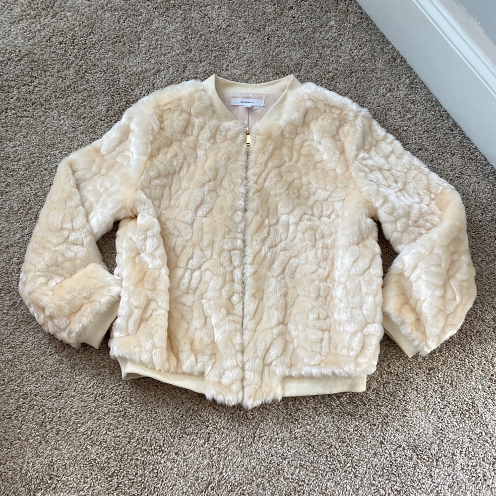 Wren and Willa cream bomber jacket